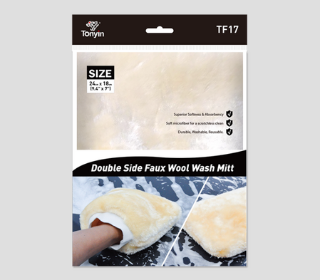 Tonyin Doble Side Faux Wool Wash Mitt - rukavica za pranje dvostrana