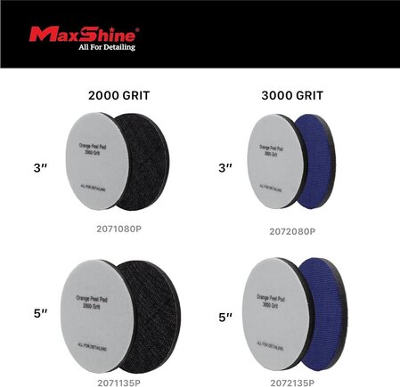 Maxshine Orange Peel Pad – p3000 - 5 inch